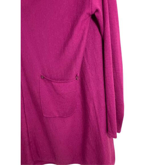 Soft Surroundings Oversized Fuschia Pink Cashmere Sweater Tunic - Picture 3 of 5